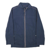 TOMMY HILFIGER Mens Blue S Cotton Blend Jacket Zip Classic Casual Lightweight