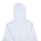 NIKE Womens White Full Zip Hoodie M Cotton Blend Cropped Casual Sweater