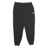 FILA Mens Joggers Black S W28 L26 Cotton Blend Slim Tapered Fit Casual Fila Logo