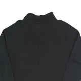 NIKE Womens Black Cropped 1/4 Zip Sweatshirt M Cotton Blend Casual