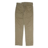 LEVI'S Mens Cotton Slim Khaki Beige Trousers W29 L28 Classic Zip Pockets