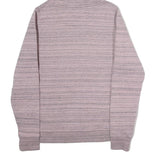 CARHARTT Womens Pink & Grey Striped Hoodie S Soft Cotton Casual Pullover