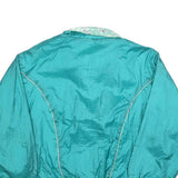 PRO SPIRIT Womens Teal Green Classic Jacket L Polyester Blend Zip Colourblock