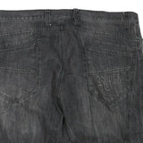 RAINBOW Mens Shorts Black Denim XL W40 Rebel Core Zip Pocket Casual