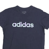 ADIDAS Mens Black Cotton T-Shirt M Short Sleeve Crew Neck Logo Graphic