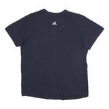 ADIDAS Mens Black Cotton T-Shirt M Short Sleeve Crew Neck Logo Graphic