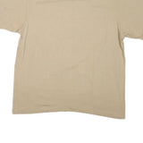 CARHARTT Mens Beige Henley T-Shirt L Short Sleeve Cotton Blend Workwear