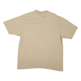 CARHARTT Mens Beige Henley T-Shirt L Short Sleeve Cotton Blend Workwear