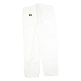 DICKIES Mens Jeans White Relaxed Straight Denim Fair W38 L32 Workwear Zip