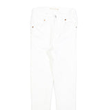 LEVI'S Womens White Slim Skinny Denim Raw W23 L25 Cotton Blend Zip Jeans