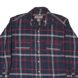 MOOSE CREEK Mens Blue & Red Check Shirt L Cotton Blend Casual Long Sleeve