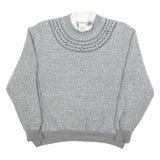 BON WORTH Womens Grey Plain Crew Neck Basic Knit Jumper S Cotton Blend