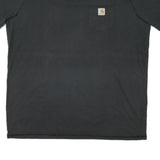 CARHARTT Mens Black Pocket T-Shirt 2XL Short Sleeve Crew Neck Cotton Blend