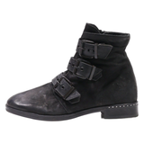 MARC O'POLO Biker Boots Black Leather Womens UK 5