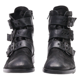 MARC O'POLO Biker Boots Black Leather Womens UK 5