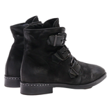 MARC O'POLO Biker Boots Black Leather Womens UK 5