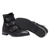 MARC O'POLO Biker Boots Black Leather Womens UK 5