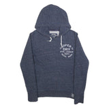 SUPERDRY Mens Navy Blue Pullover Hoodie S Athletic League Cotton Blend
