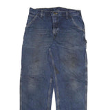 CARHARTT Mens Blue Denim Relaxed Straight Leg Cotton Blend Medium Wash W36 L36