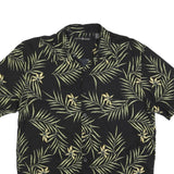 AXIS Mens Black & Green Tropical Rayon Shirt L Lightweight Casual Summer