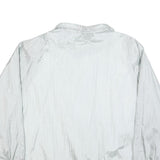 HABAND Womens Silver Nylon Button Jacket 4XL Plain Lightweight Outerwear