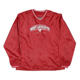 CTM SPORTSWEAR Mens Red West Lafayette Athletics V-Neck XL Nylon Sweatshirt