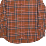 LEE Mens Brown & Blue Plaid Shirt XL Cotton Blend Casual Comfortable