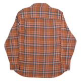 LEE Mens Brown & Blue Plaid Shirt XL Cotton Blend Casual Comfortable