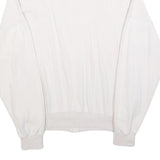 PLANTIER Mens White Cotton Patterned Zip Up Jumper M Casual Comfort Design