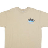 ANVIL Mens Beige Cotton Graphic T-Shirt XL Short Sleeve Crew Neck Resort Print
