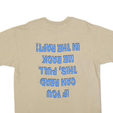 ANVIL Mens Beige Cotton Graphic T-Shirt XL Short Sleeve Crew Neck Resort Print