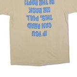 ANVIL Mens Beige Cotton Graphic T-Shirt XL Short Sleeve Crew Neck Resort Print