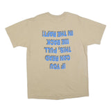 ANVIL Mens Beige Cotton Graphic T-Shirt XL Short Sleeve Crew Neck Resort Print