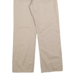 DOCKERS Mens Relaxed Beige Cotton Blend Trousers W32 L30 Casual Classic Fit