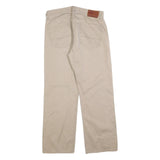 DOCKERS Mens Relaxed Beige Cotton Blend Trousers W32 L30 Casual Classic Fit