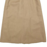 HAMMER Womens Beige Wool Midi Straight Skirt XS Classic Comfortable Warm