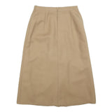HAMMER Womens Beige Wool Midi Straight Skirt XS Classic Comfortable Warm