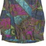 KENZO Womens Multicolour Silk Button Jacket M Woven Patchwork Designer