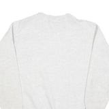 VOULUNTEER Womens White Sweatshirt Hawaii Crew Neck L Pastel Floral Graphic