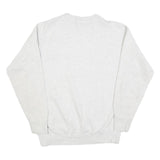 VOULUNTEER Womens White Sweatshirt Hawaii Crew Neck L Pastel Floral Graphic