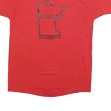 SCREEN STARS Womens Red Graphic T-Shirt XL Short Sleeve Crew Neck Vintage Style