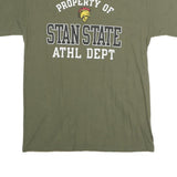 CHAMPION Mens Green Property Of Stan State Graphic T-Shirt M Crew Neck Short