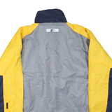 STARTER Mens Blue & Yellow Zip Jacket 2XL Polyester Blend Colourblock Casual