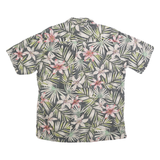 COOKE STREET Mens Black & Cream Floral Cotton Shirt M Summer Casual