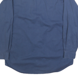 CHASE AUTHENTICS Mens Blue Cotton Button-Down Shirt M Casual Long Sleeve