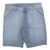 CANDA Mens Denim Blue Casual Shorts M W34 Cotton Blend Lightweight