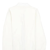 ZARA Mens White Bomber Jacket S Polyamide Blend Plain Zip Fastening Casual