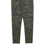 CLOCKHOUSE Womens Cotton Blend Green Camouflage Slim Skinny Trousers W26 L30