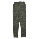 CLOCKHOUSE Womens Cotton Blend Green Camouflage Slim Skinny Trousers W26 L30