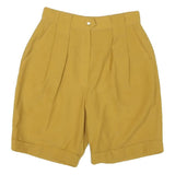 YOUR SHOW Womens Shorts Yellow Wool Blend M W28 Classic Fit Casual